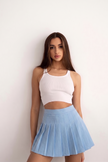 Falda pantalón plisada de talle alto