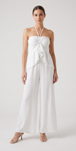 Mono halter de pierna ancha con volante