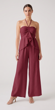 Mono halter de pierna ancha con volante