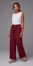Pantalón palazzo con lazo en cintura