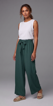 Pantalón palazzo con lazo en cintura