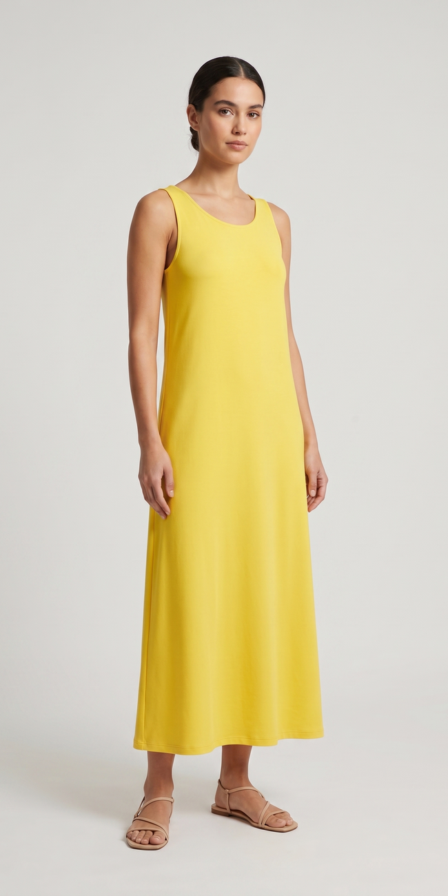 Vestido largo básico sin mangas