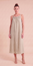 Vestido midi fluido con lazada trasera